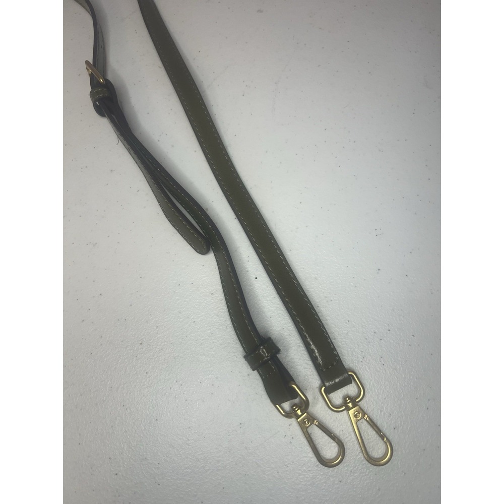 Adjustable Black Leather Gold Hardware Purse Strap Replacement New